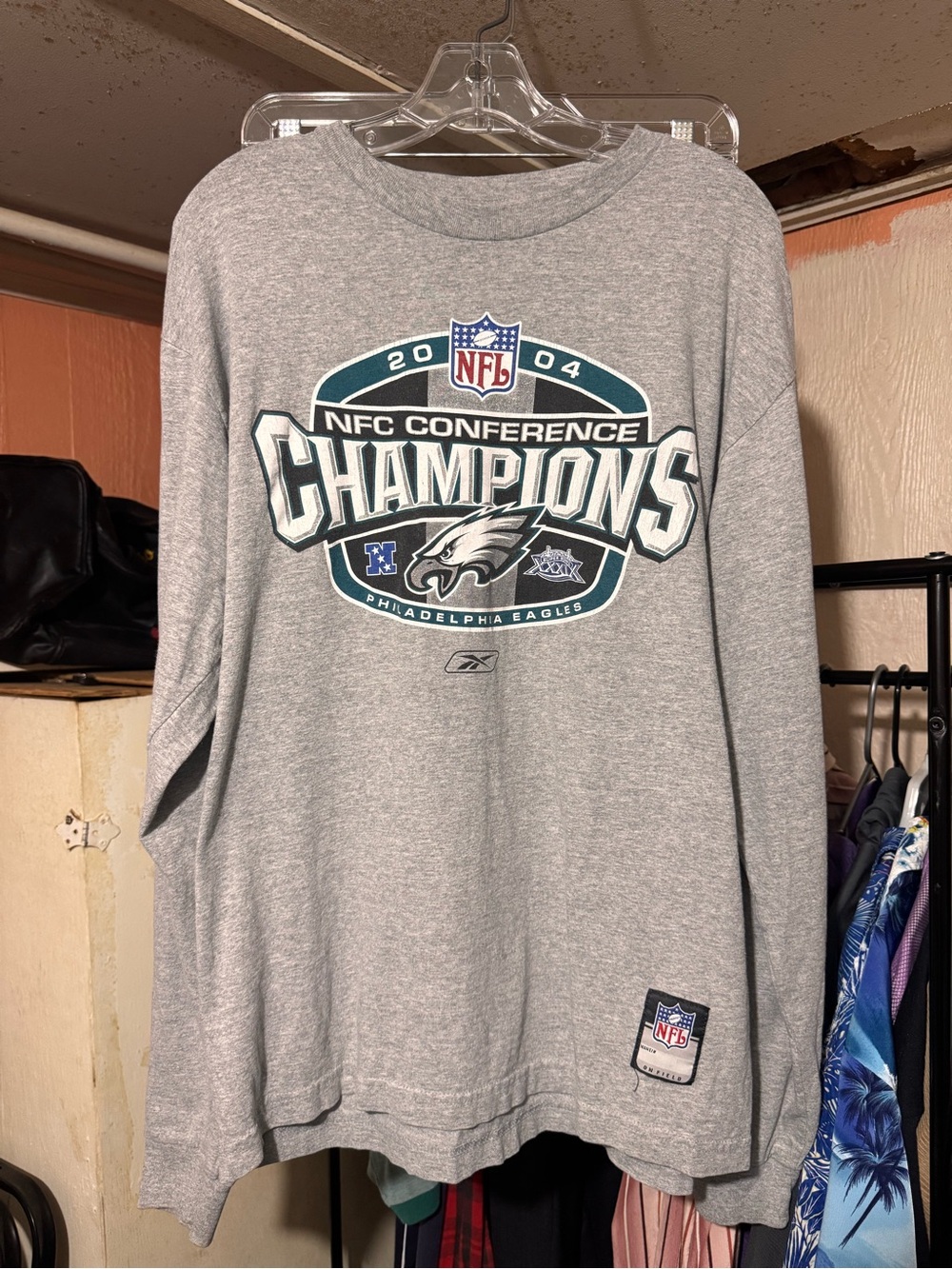 Vintage 2004 Philadelphia Eagles NFC Conference Champions Long Sleeve Shirt M